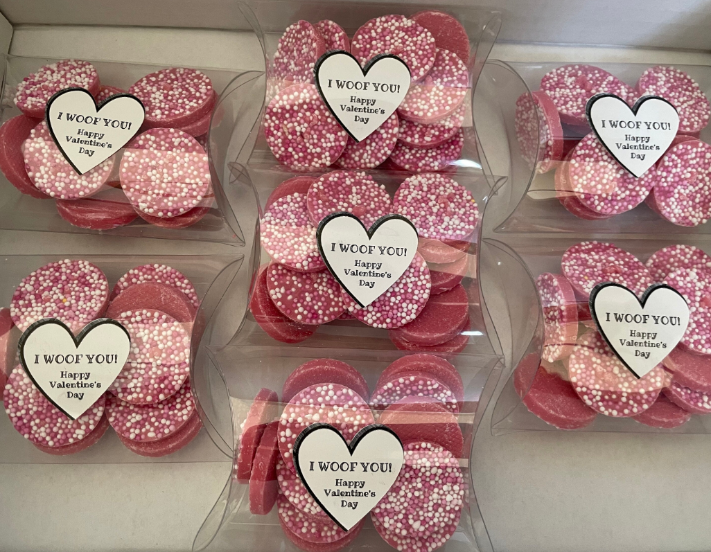 Dog Chocolate / Biscuit Treats - Valentine's Pillow Boxes