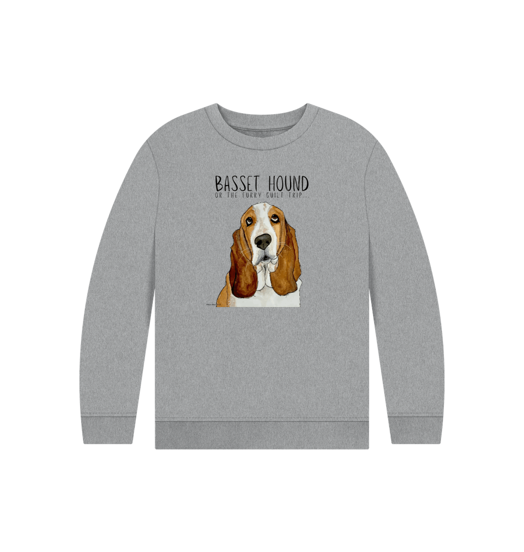 Basset Hound Child's Sweatshirt: Cozy Guilt Trip, Now in Sweatshirt Form!