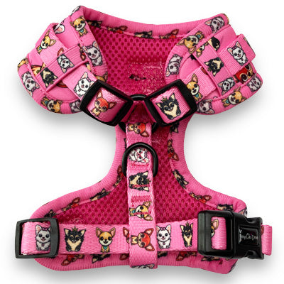 Signature Pink Chihuahua Print Exclusive Small Dog Harness by My Chi and Me SALE