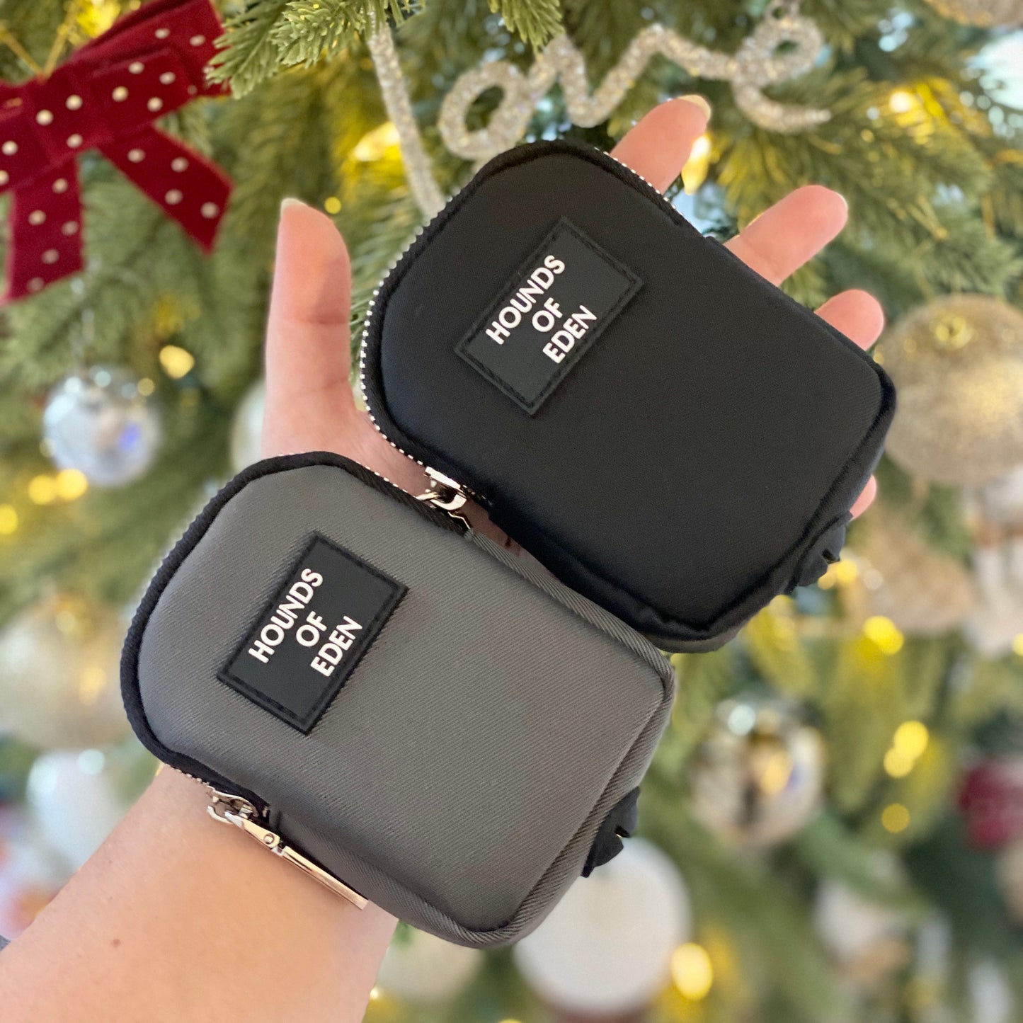 Dog Walking Bag - Black - Silver Hardware *BAG ONLY*