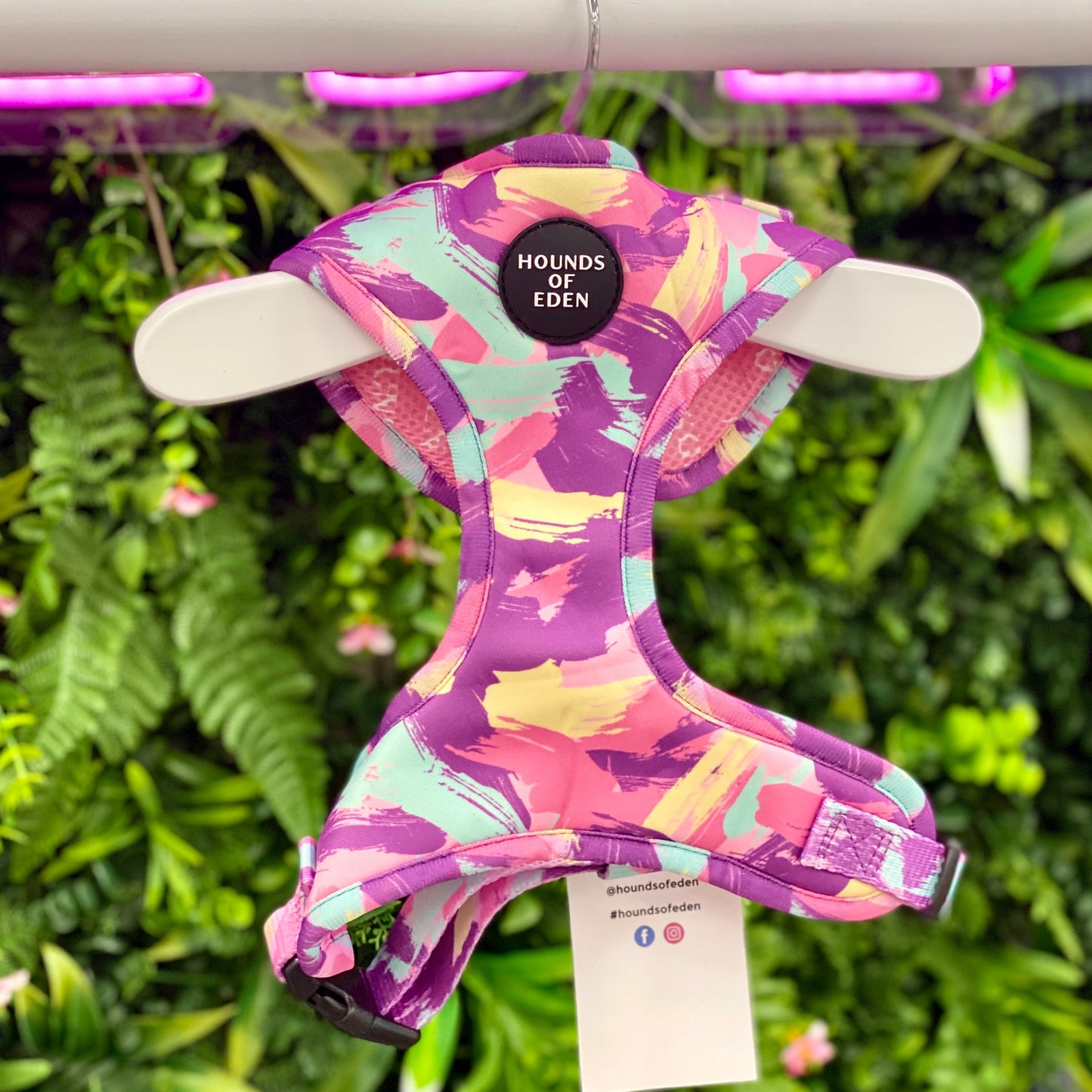 'Blush it Off' - Pink, Purple, Pastel Mint & Lemon Camo Pattern Dog Harness