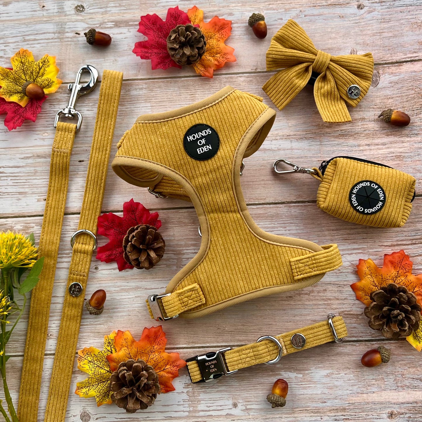 Mustard Yellow Corduroy Sailor Bow Tie
