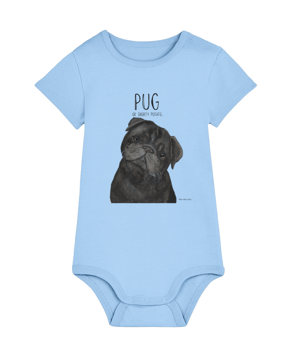 Snorty Potato Baby Bodysuit – For Your Little Pug Lover!