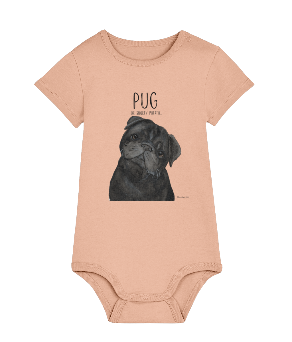 Snorty Potato Baby Bodysuit – For Your Little Pug Lover!