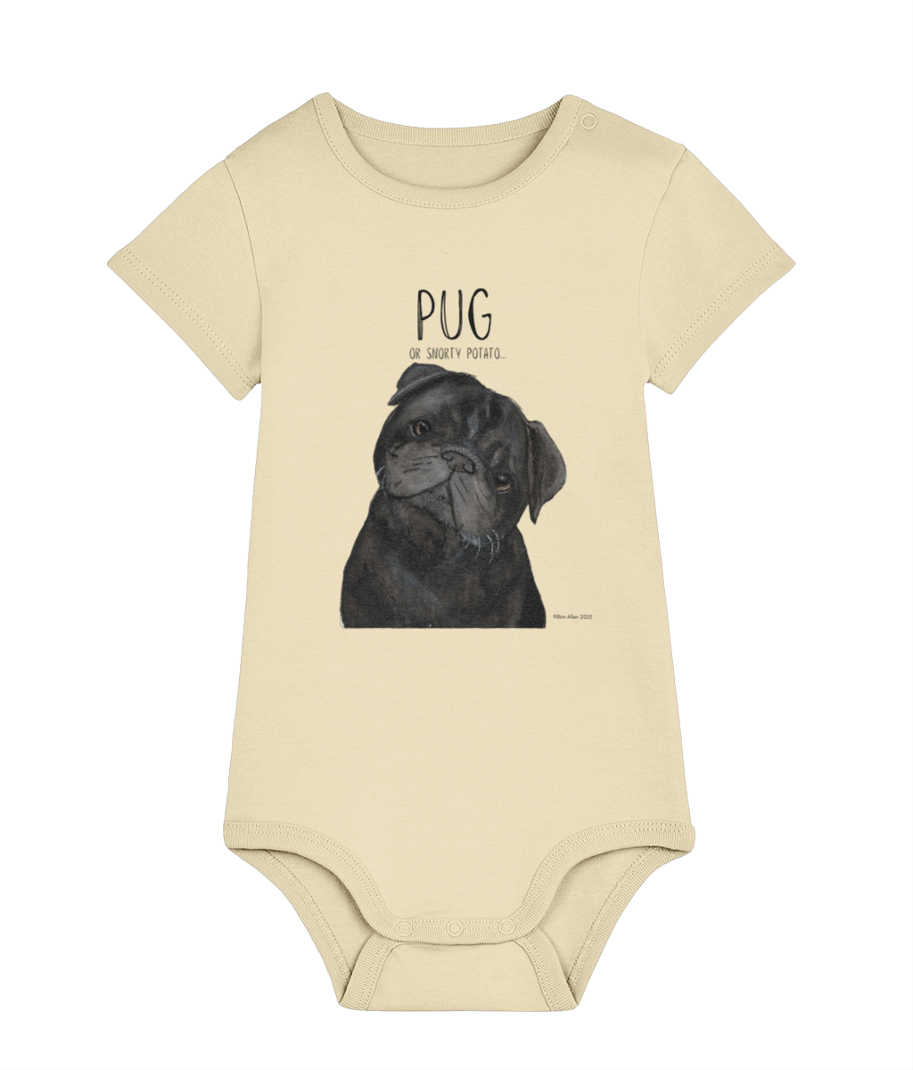 Snorty Potato Baby Bodysuit – For Your Little Pug Lover!