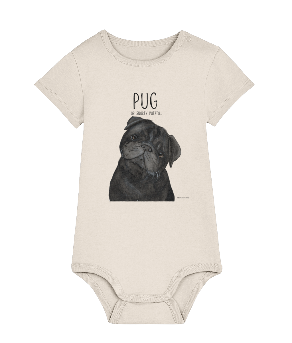 Snorty Potato Baby Bodysuit – For Your Little Pug Lover!