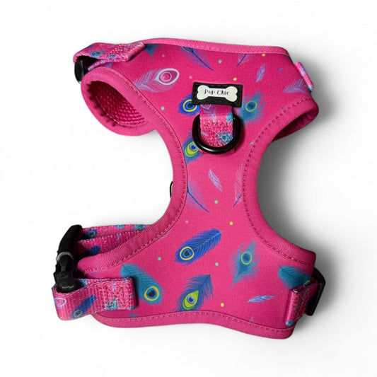 Peacock Power Step-In Adjustable Harness – Pretty, Practical & Perfect for Tiny Pups