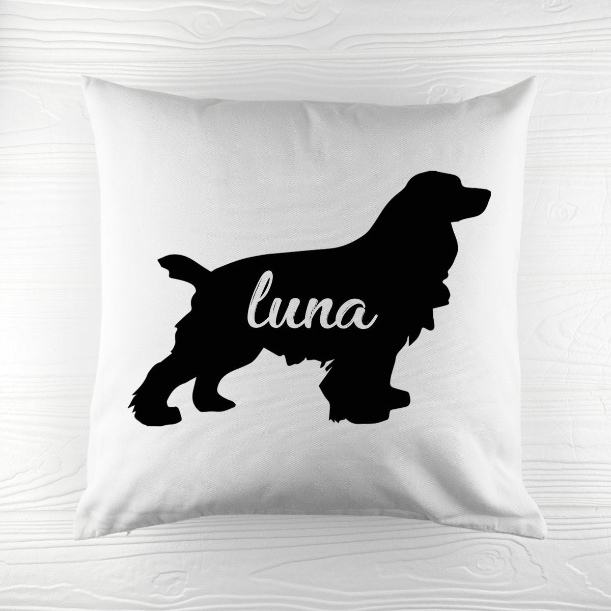 Personalised Dog Silhouette Cushion Cover