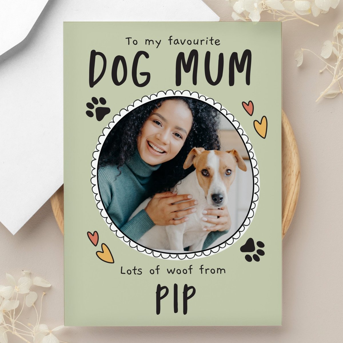 Personalised From The Dog Photo Upload Card