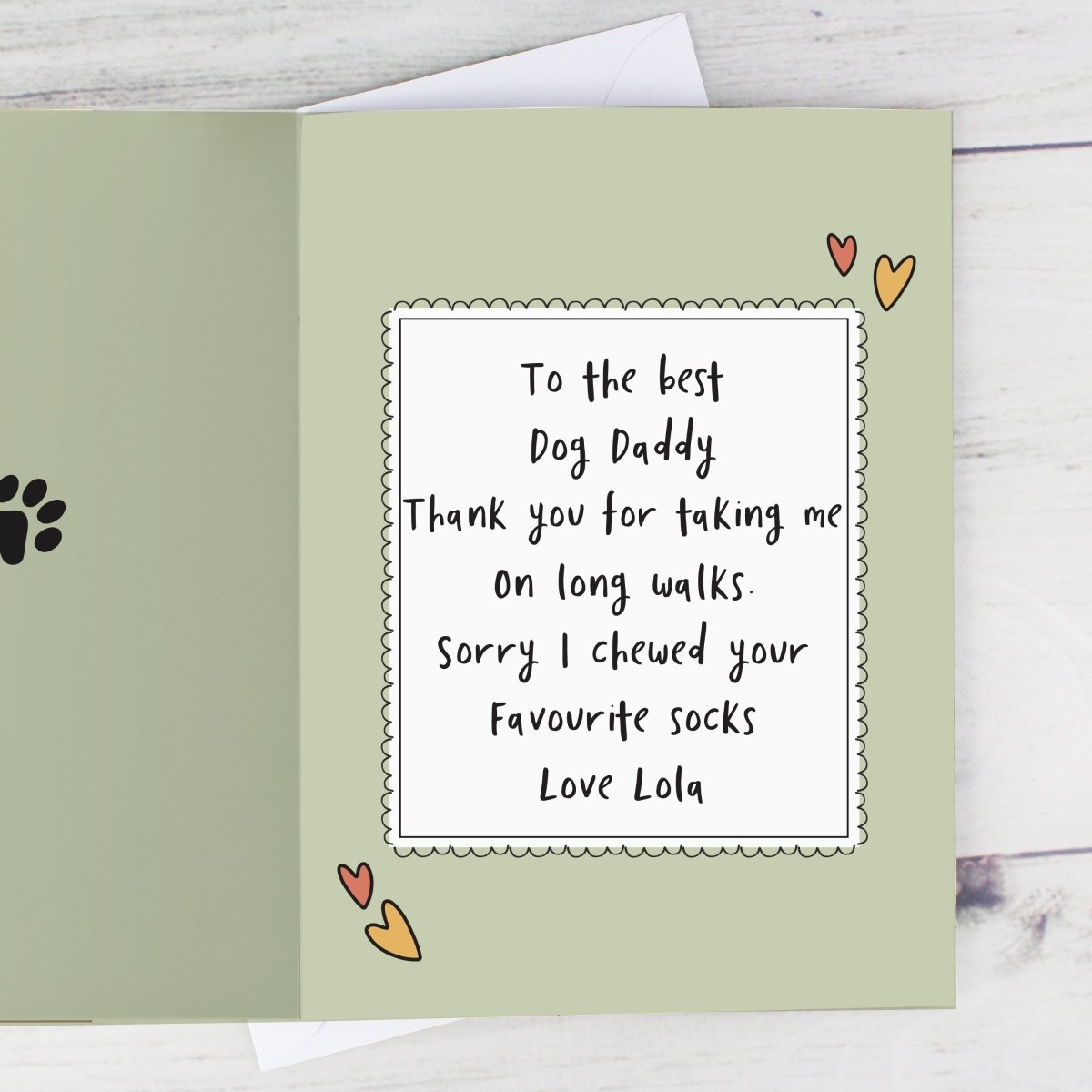 Personalised From The Dog Photo Upload Card