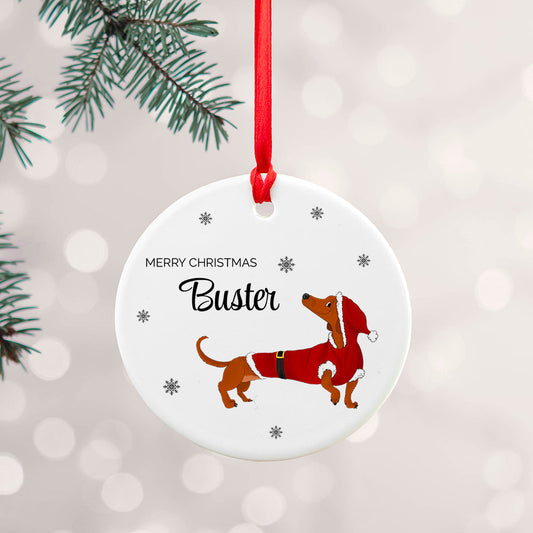 Personalised Personalised Little Dog Christmas Ornament