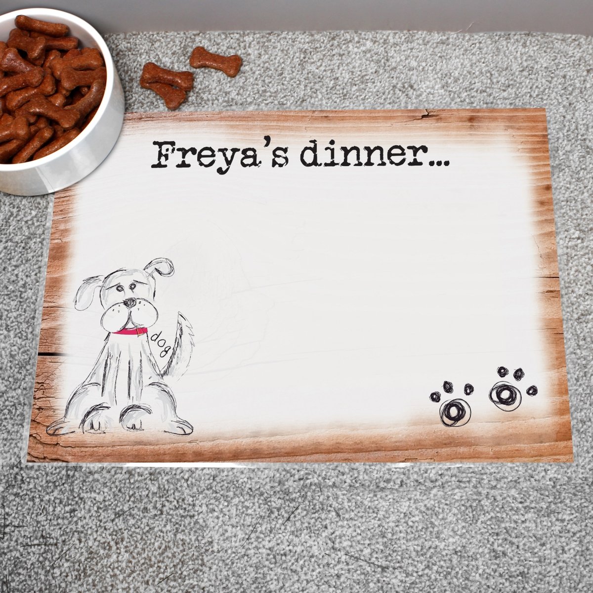 Personalised Scribble Dog Placemat