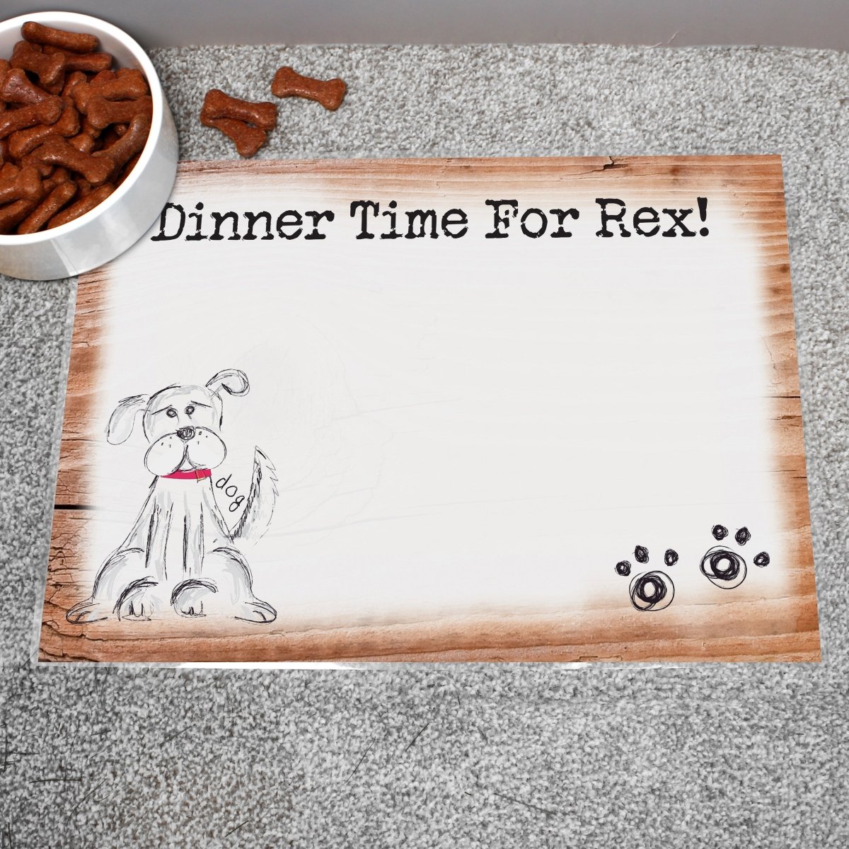 Personalised Scribble Dog Placemat