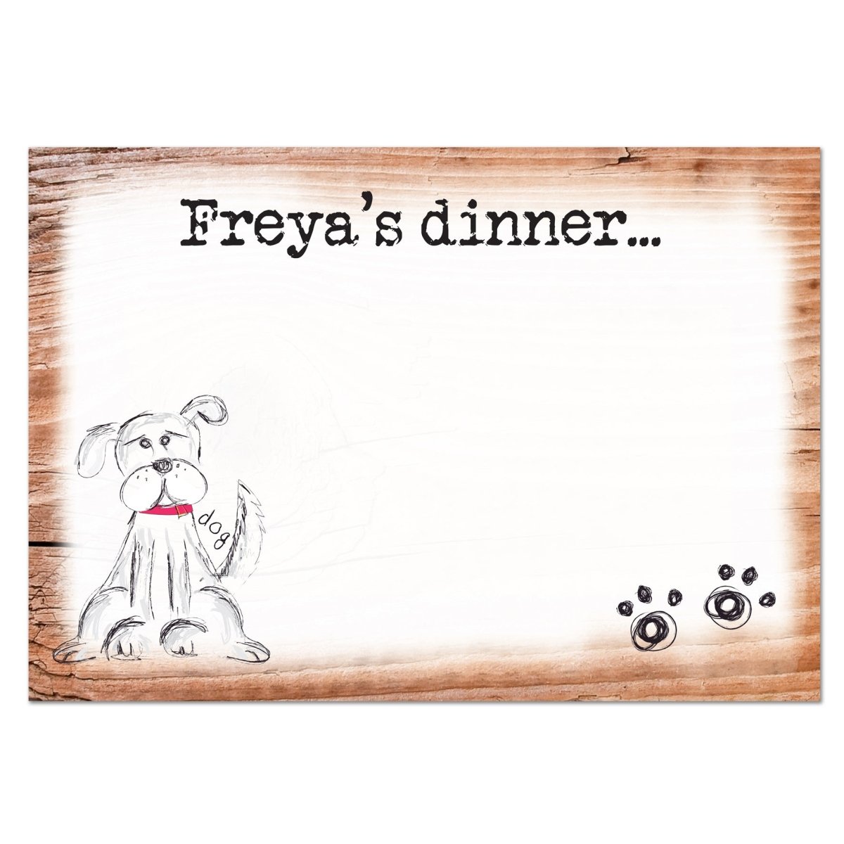 Personalised Scribble Dog Placemat
