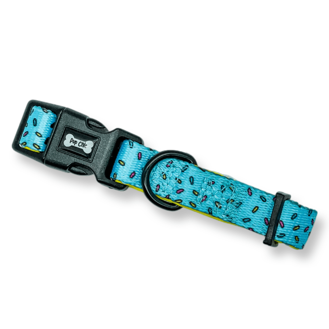 Sprinkles For Days Collar - pink or blue sprinkles dog collar