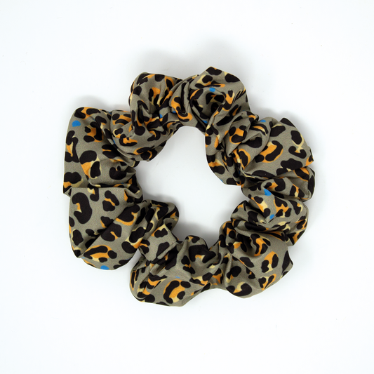 Steel Leopard - Hair Scrunchie