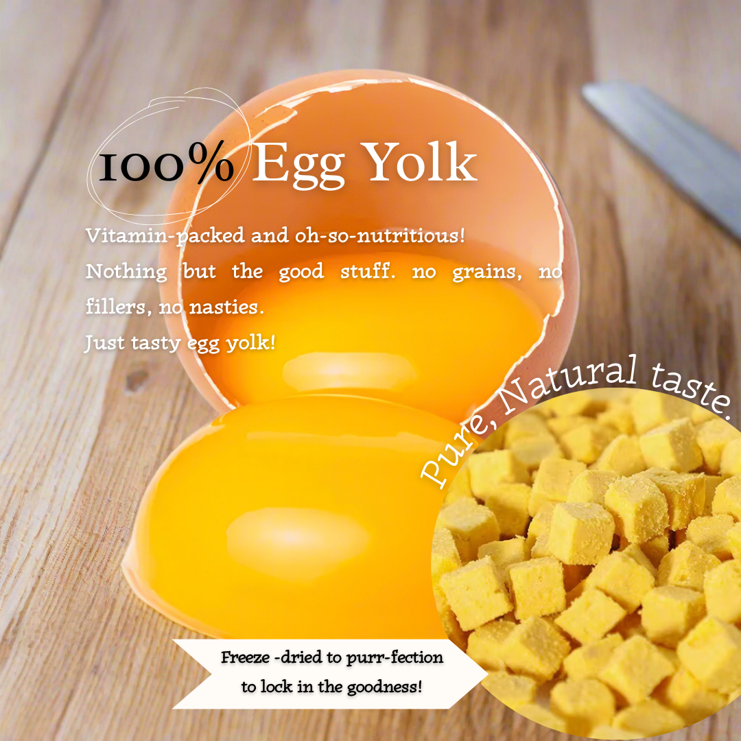 Yolky Bites - 100% Freeze-Dried Egg Yolk Treats | Pure Protein | Tail Tips UK