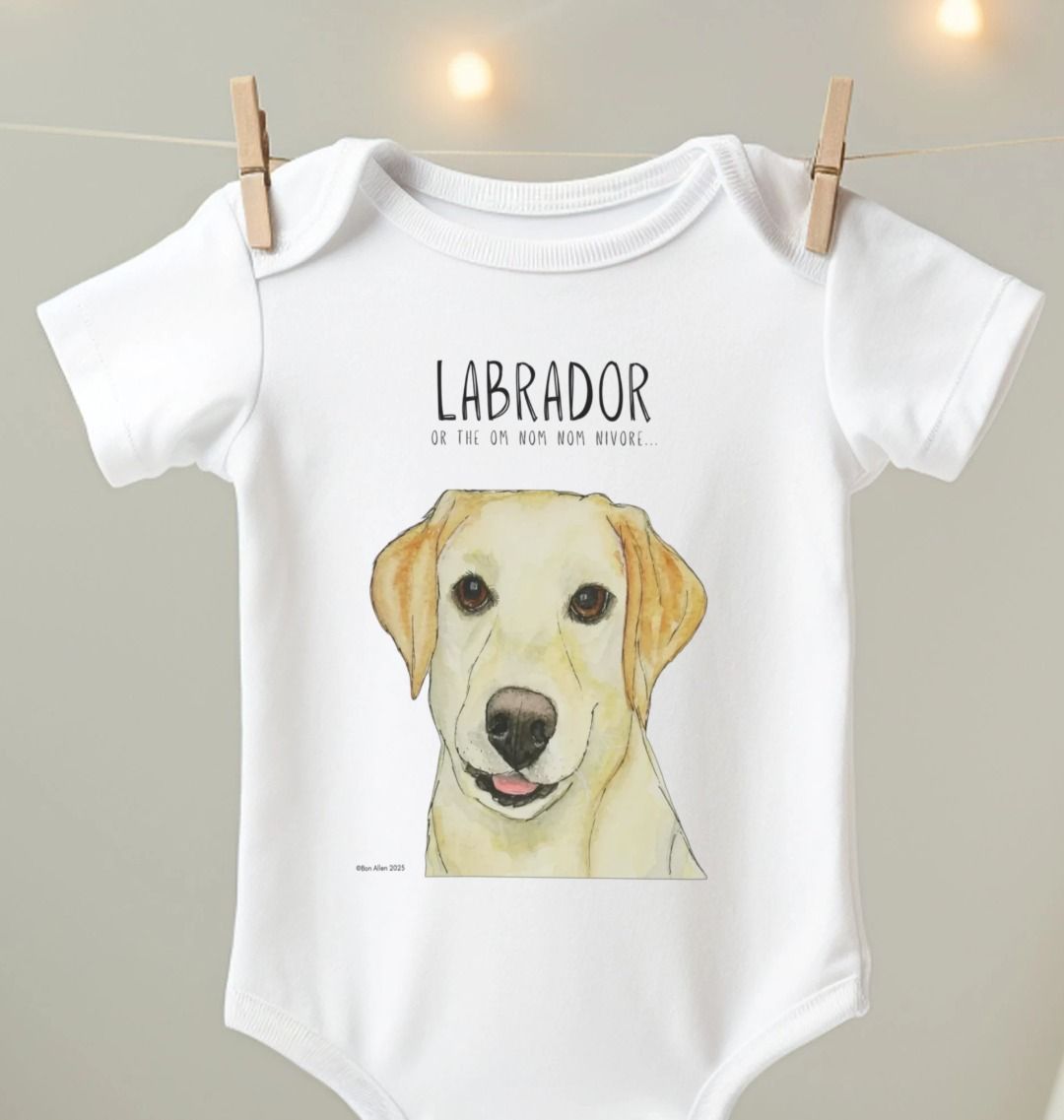 Tiny Tums & Big Crumbs – The Yellow Labrador Bodysuit