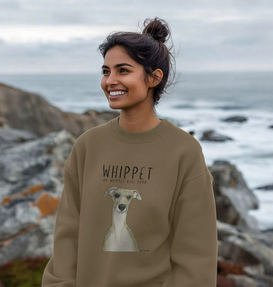 Whippet-Inspired Women’s Oversized Sweatshirt: Cozy, Cool, and Zoomie-Approved!